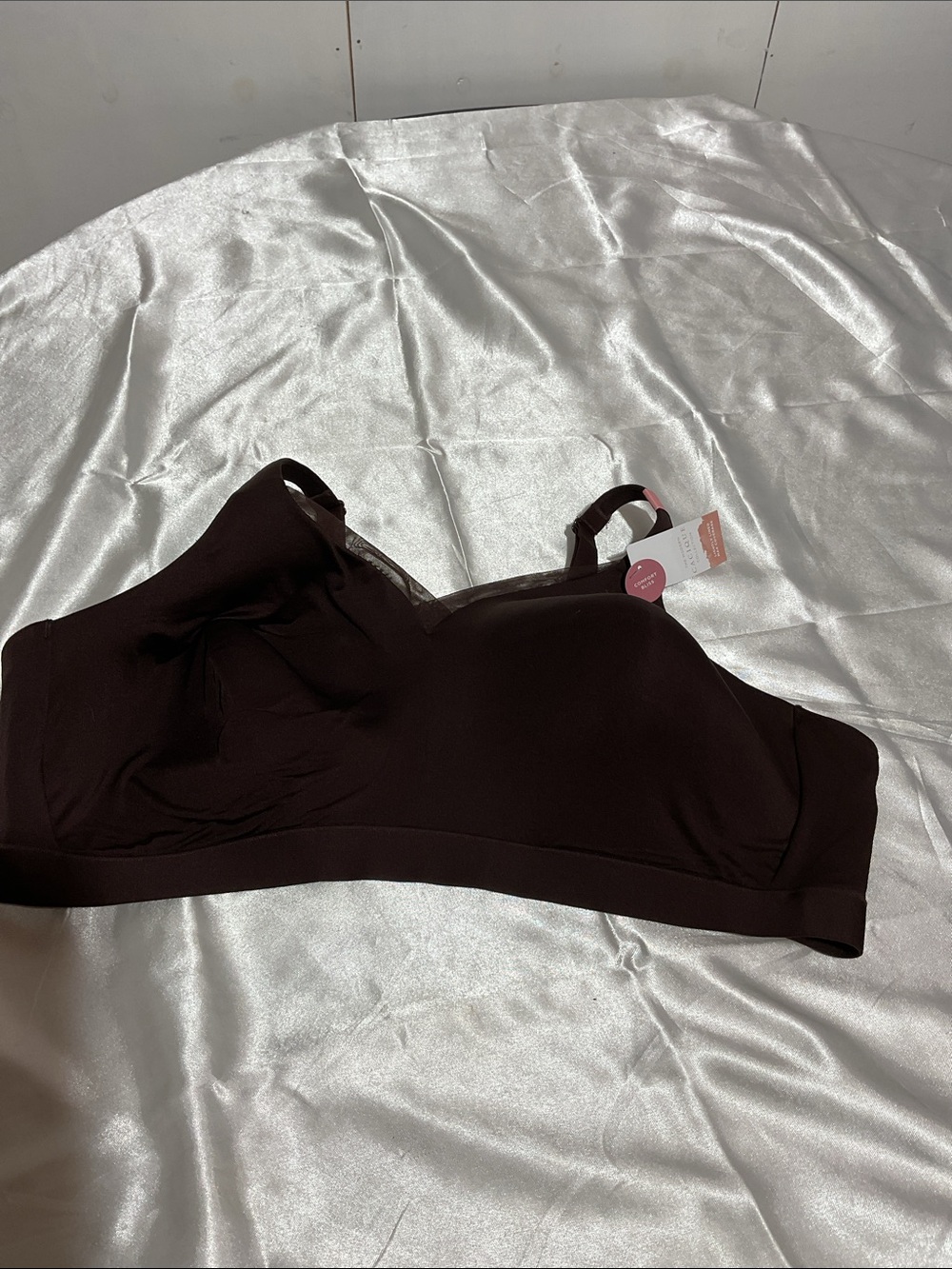 Brown and Black Wireless Comfort Bra - Women Intimates 2pcs - Picture 6 of 7